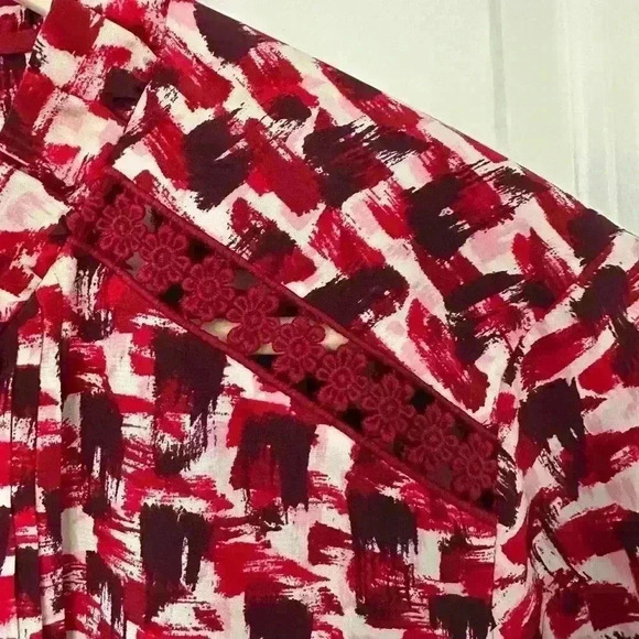 Kate Spade Red Floral Sheath Dress Medium - Picture 3 of 11